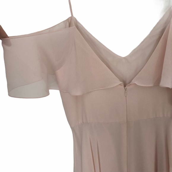 JENNY YOO Soft Blush Mila Off The Shoulder Dress - Picture 7 of 11